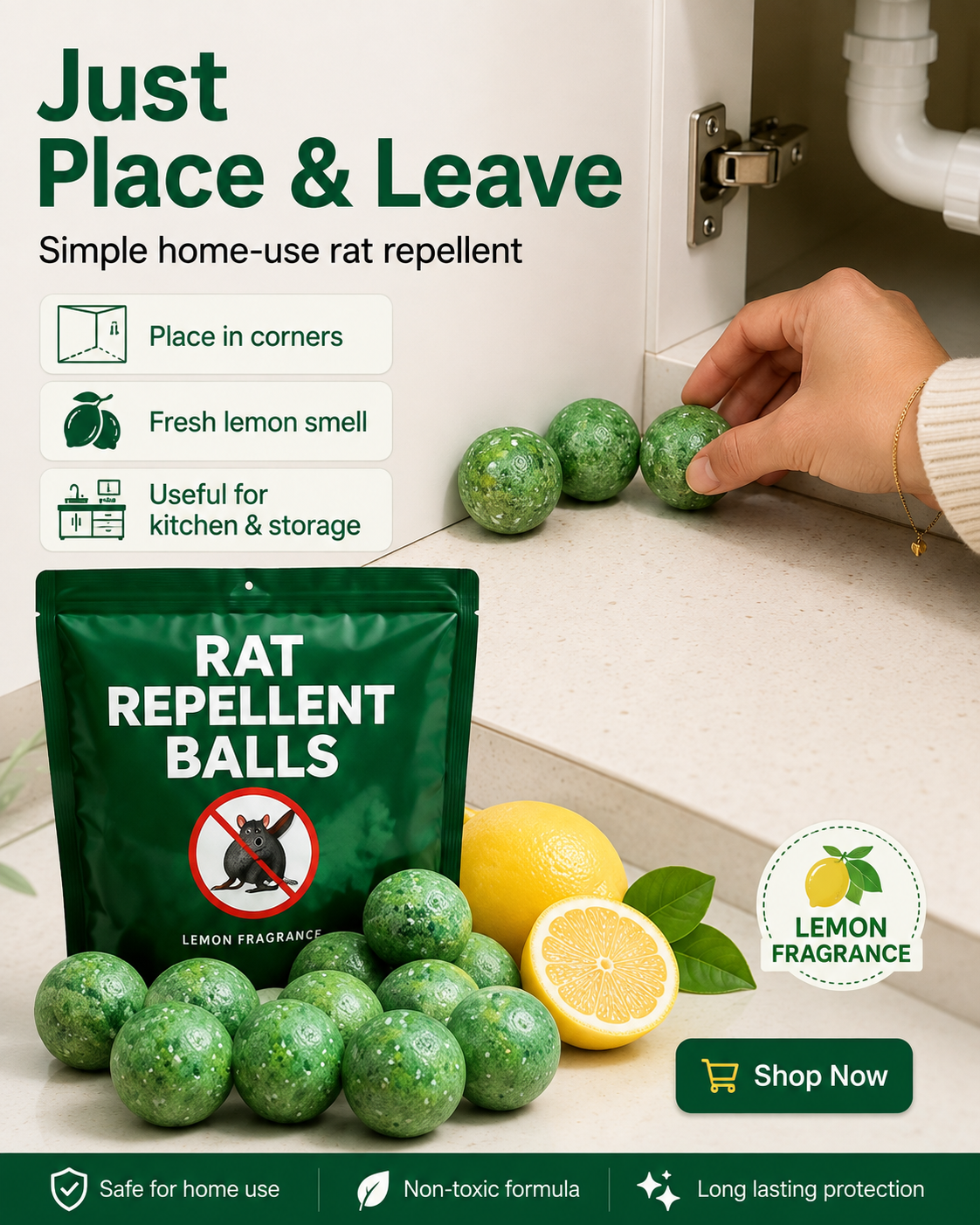Rat Repellent Balls - Easy to Use, For Home Corners
