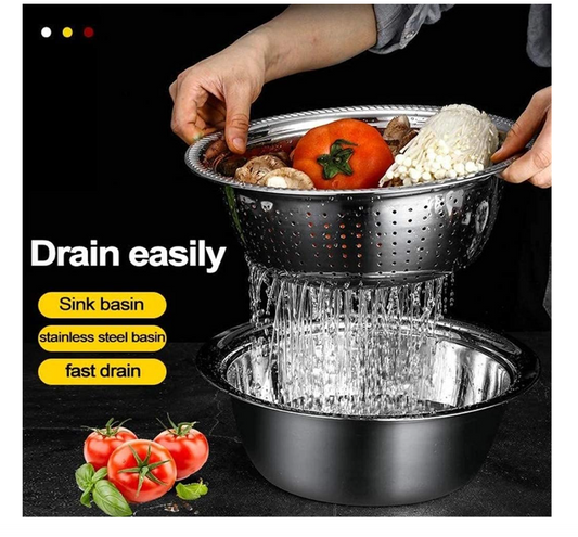 3-in-1 Vegetable Cutter with Drain Basket